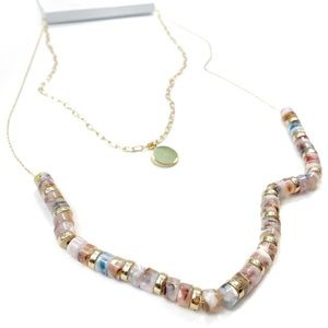 Loft Multicolored Resin Pendant Necklace Set